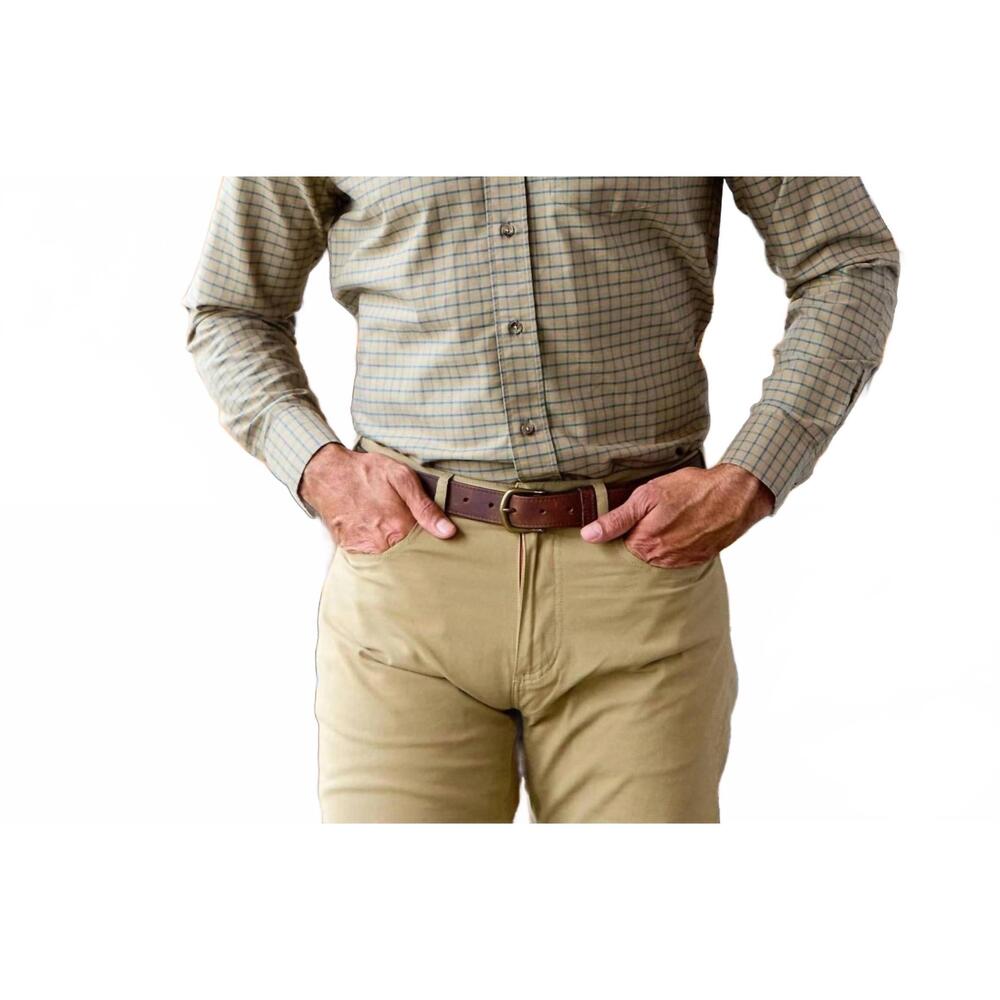 NEW TOM BECKBE culver oxford shirt in olive umber